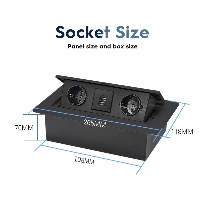 aluminum panel eu standard hidden type table socket 23 outlet usb ausb cfriluniversal white office kitchen cabinet desktop free global shipping