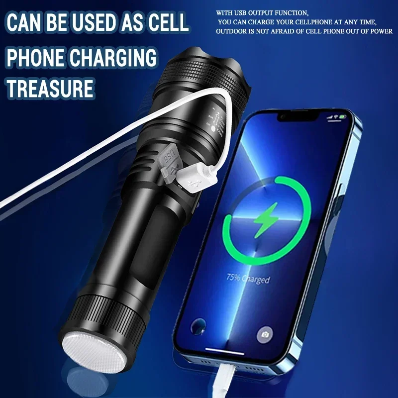 Мощные Светодиодные Фонарики P70. Ультра-яркие Тактические Аварийные Фонари С