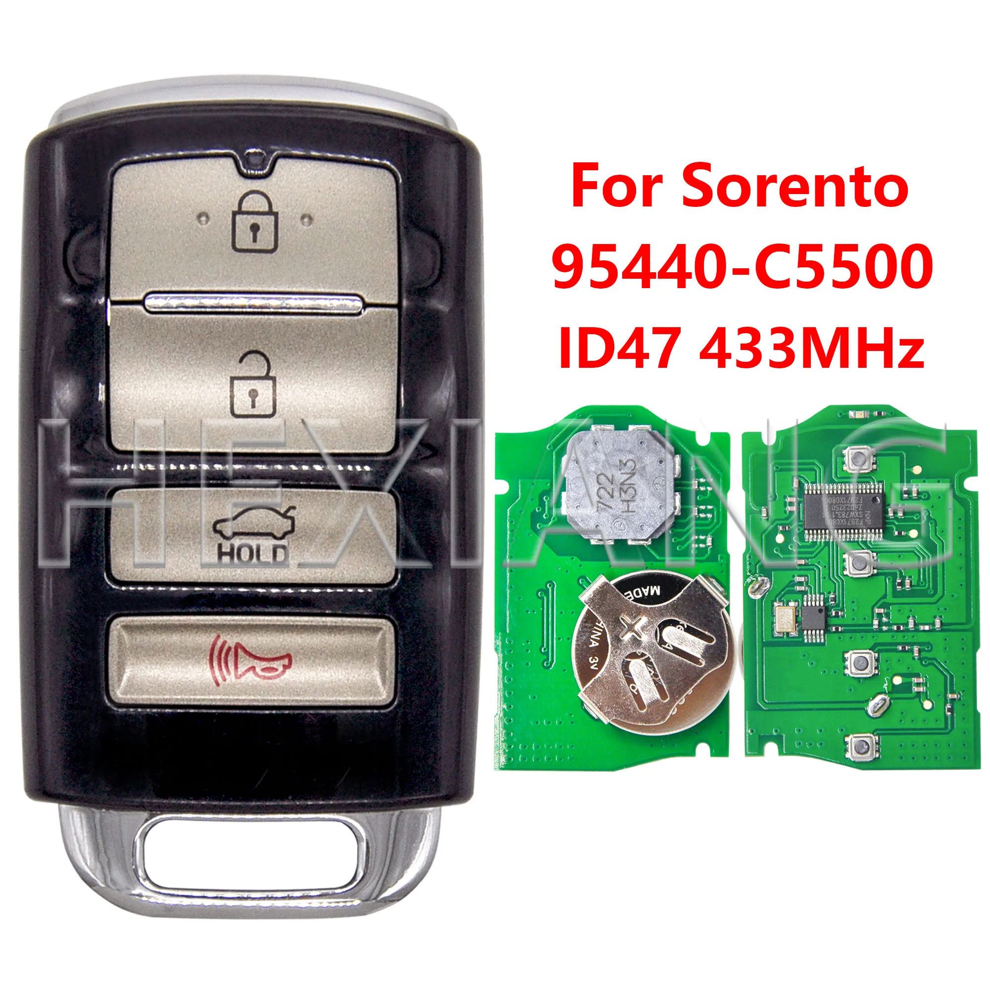 

Пульт дистанционного управления HE 95440-C5500 95440-F6000 95440-F6100 ID47 433 МГц для автомобиля KIA Cadenza 2016-2019 Sorento 2019