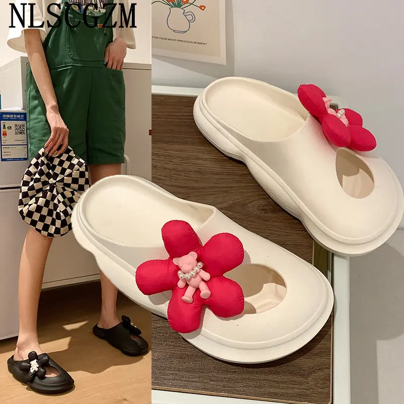 

Slippers for Womens Summer Slippers Women Luxury Ladies Slippers Luxury Designer Mules Ladies Shoes Flowers угги женские зимние