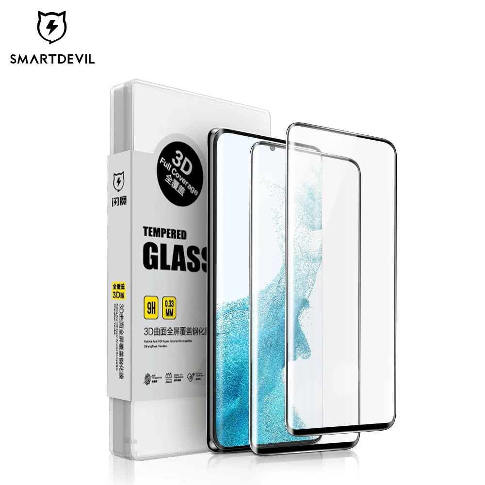 Закаленное стекло SmartDevil для Samsung Galaxy S22 Plus + A52 зеркальная защита экрана HD полное