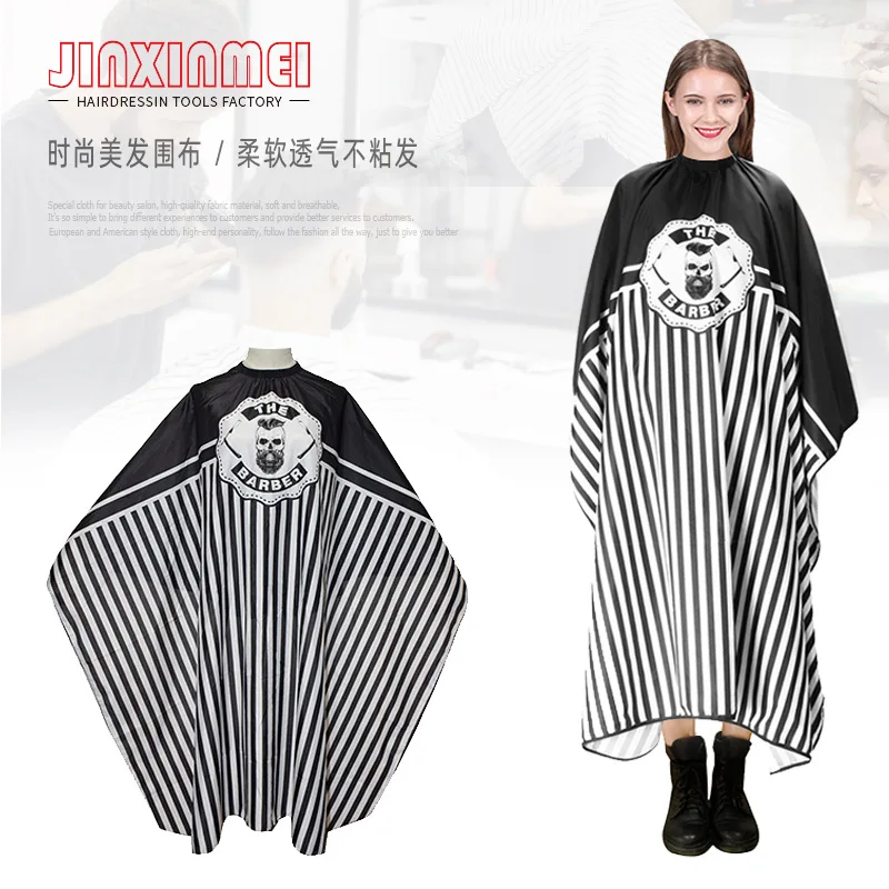 

Salon Barber Hairdressing Cloth Cape Haircutting Hairdresser Gown Nylon Reusable Hair Styling Waterproof Adult Wrap Haircut Tool