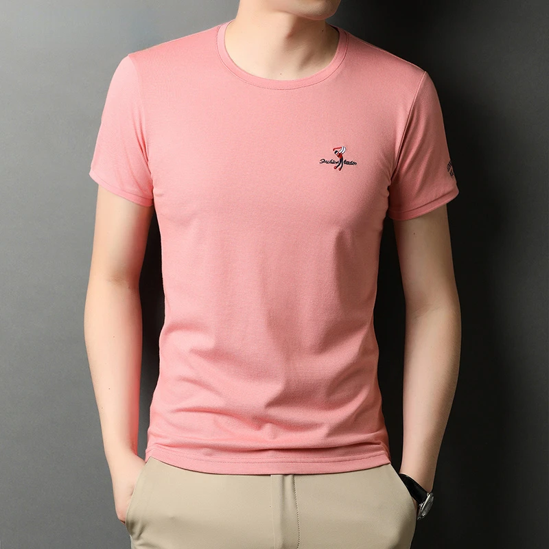 

New Brand Top Tshirts for Men Fashion Short Sleeve Men's Clothing Luxury New Embroidery Cotton T-shirt Designer Summer Cool