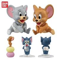 anime figures tom cat and jerry mouse action figure model gashapon toy genuine bandai kids cute holiday gifts tabletop ornaments