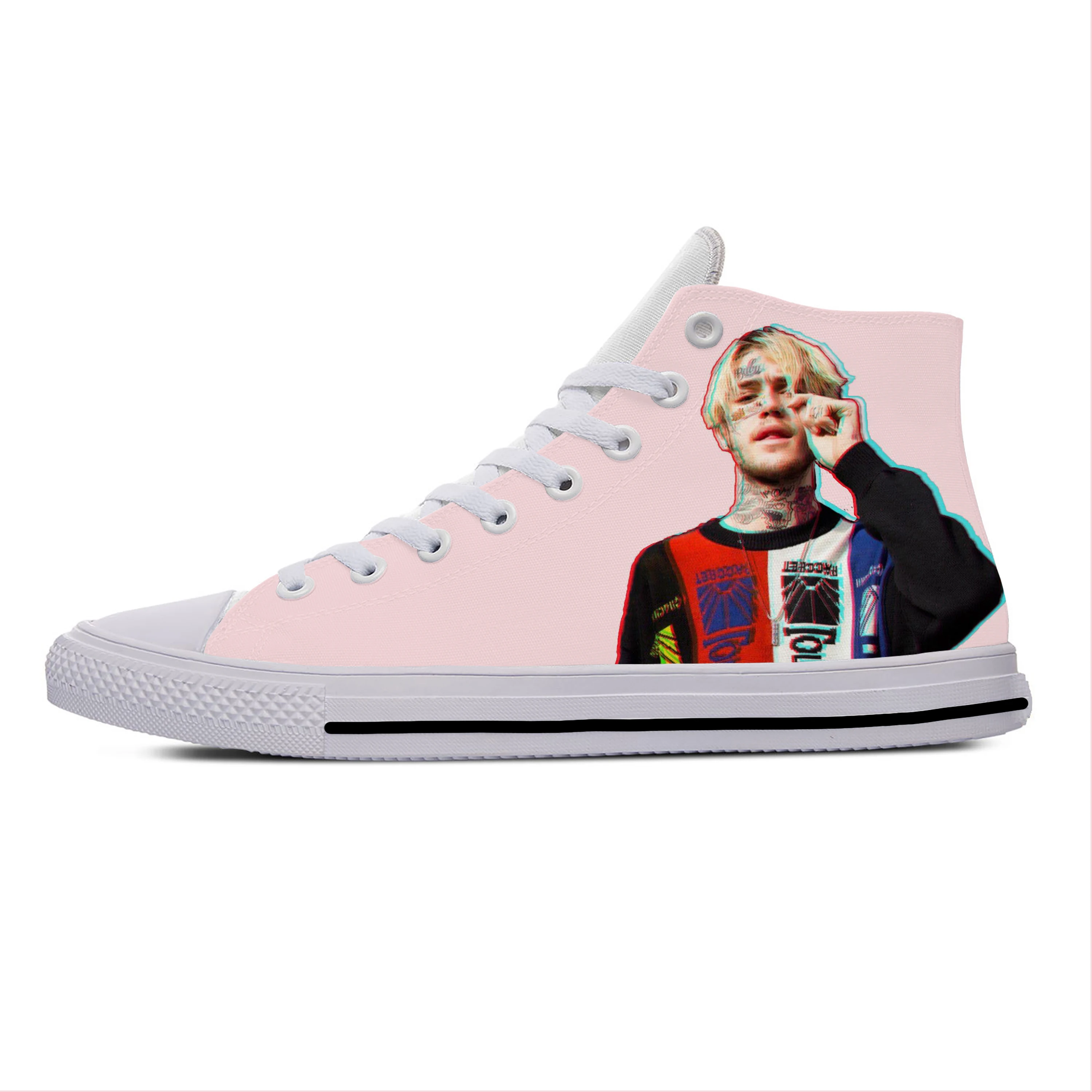 

Hip Hop Rapper Rap Singer Lil Peep Fashion Funny Casual Cloth Shoes High Top Lightweight Breathable 3D Print Men Women Sneakers