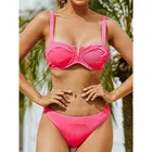 Купальник Gossina женский из двух предметов, пикантный бандажный бикини с V-образным вырезом, пляжный купальный костюм, 2022