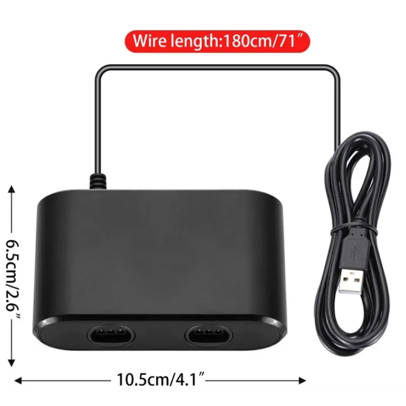 USB-конвертер для Nintendo 64, USB-адаптер для Nintendo 64, для Switch, PC, Windows, адаптер для контроллера N64, 2 порта, игровой конвертер (art.: 3920db9627483) - 3920db9627483