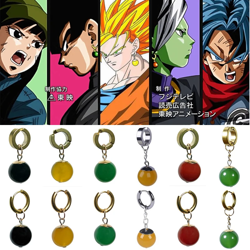 

Z Vegetto Potara Black Son Goku Cosplay Costumes Ring Zamasu Earrings Ear Stud