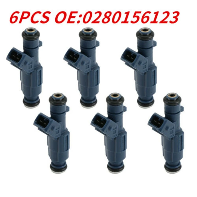 6Pcs Fuel Injectors For Ford BA BF Falcon XT Fairlaine XR6 Territory 0280156123