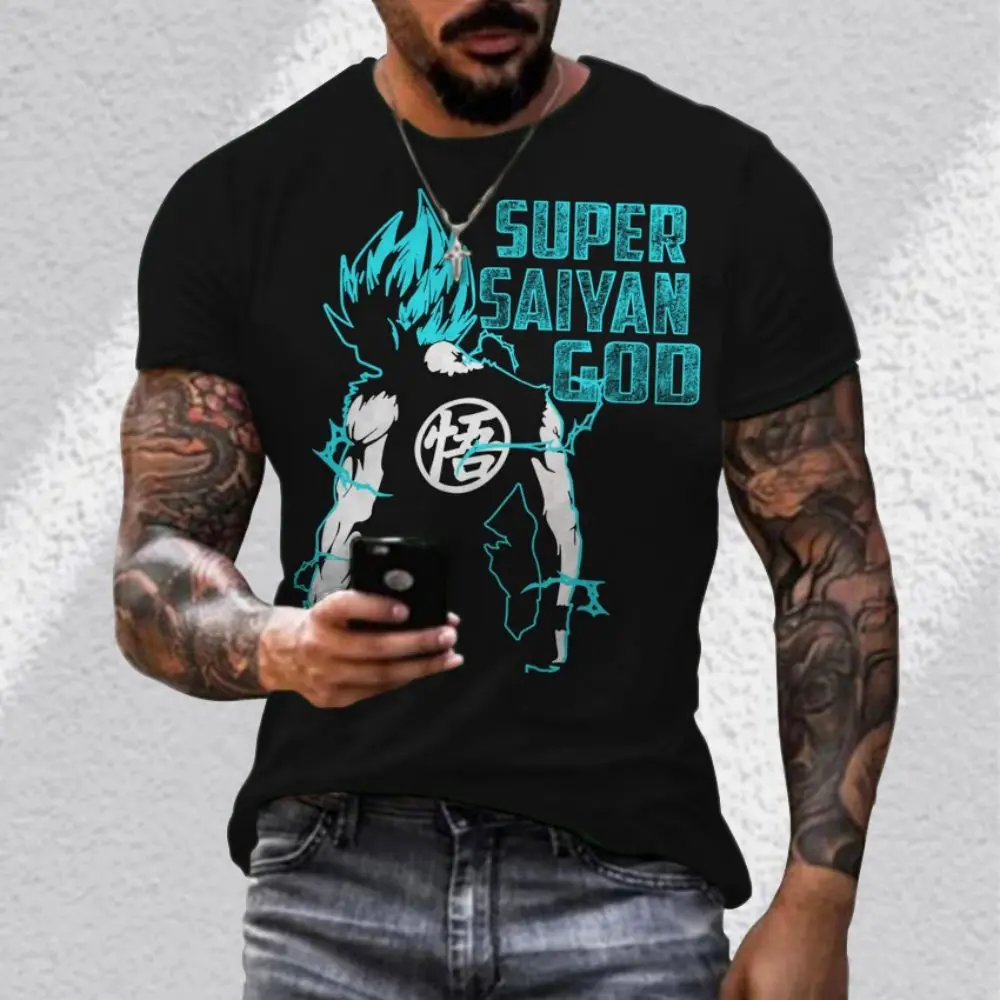 

Men's T-shirt HD Print Men's Clothes Vegeta Goku T-Shirts 2022 Summer New Anime Couple Tops Oversized 110-6XL Sports Party