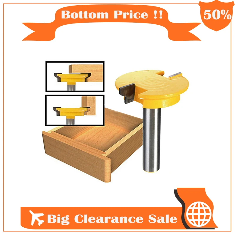 

1/2'' Shank Straight Rail & Stile Router Bit Woodworking Chisel Cutter Tool New Clearance Sale