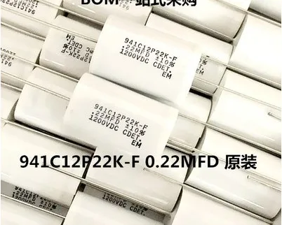 

2pcs/lot 941C12P22K-F 0.22UF 1200V .22MFD 1200VDC Non-inductive absorption capacitor New original