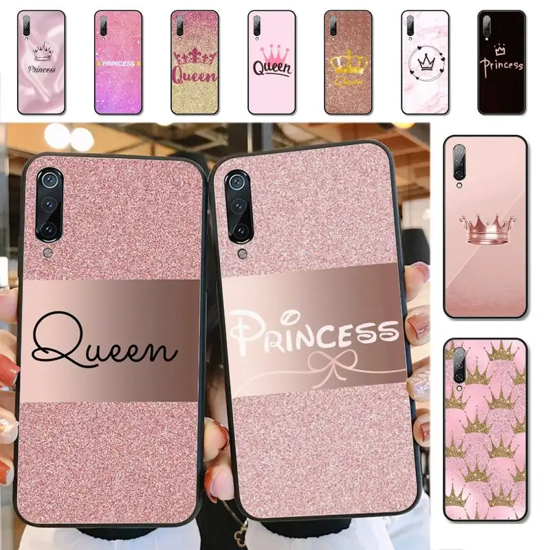 

Rose Gold Pink Princess Queen Phone Case for Xiaomi mi 5 6 8 9 10 lite pro SE Mix 2s 3 F1 Max2 3