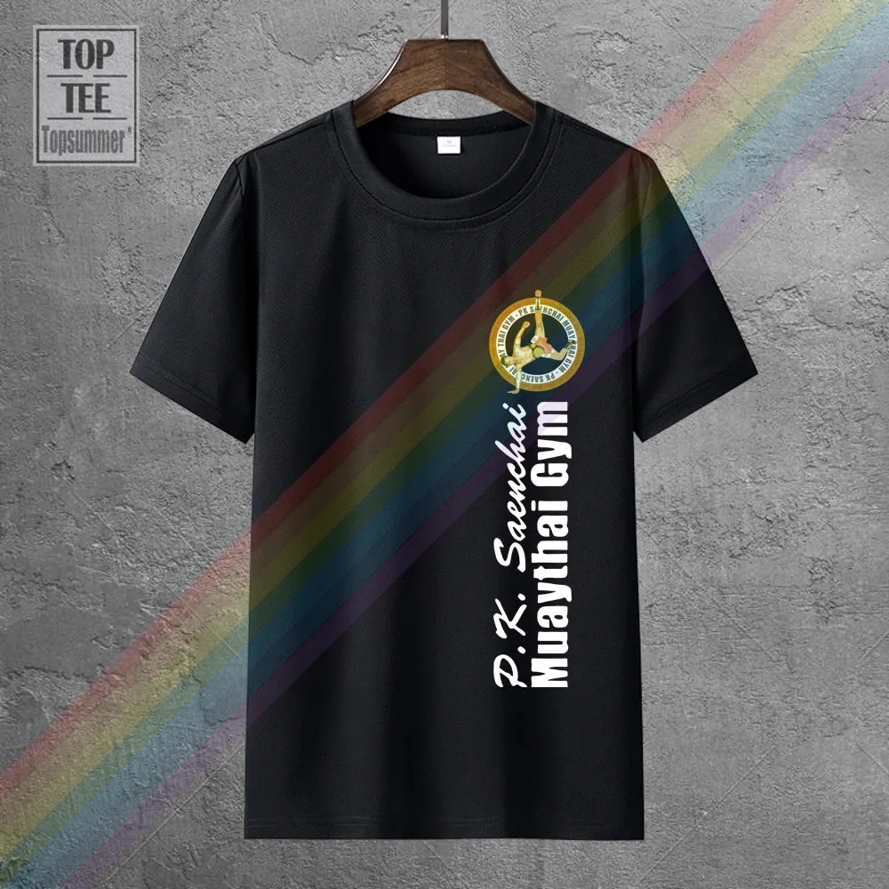 

Pk Saenchai Муай Тай боксерский тренажерный зал Тайланд футболка Doible Side 2019 горячая распродажа мужские футболки с коротким рукавом и круглым выре...