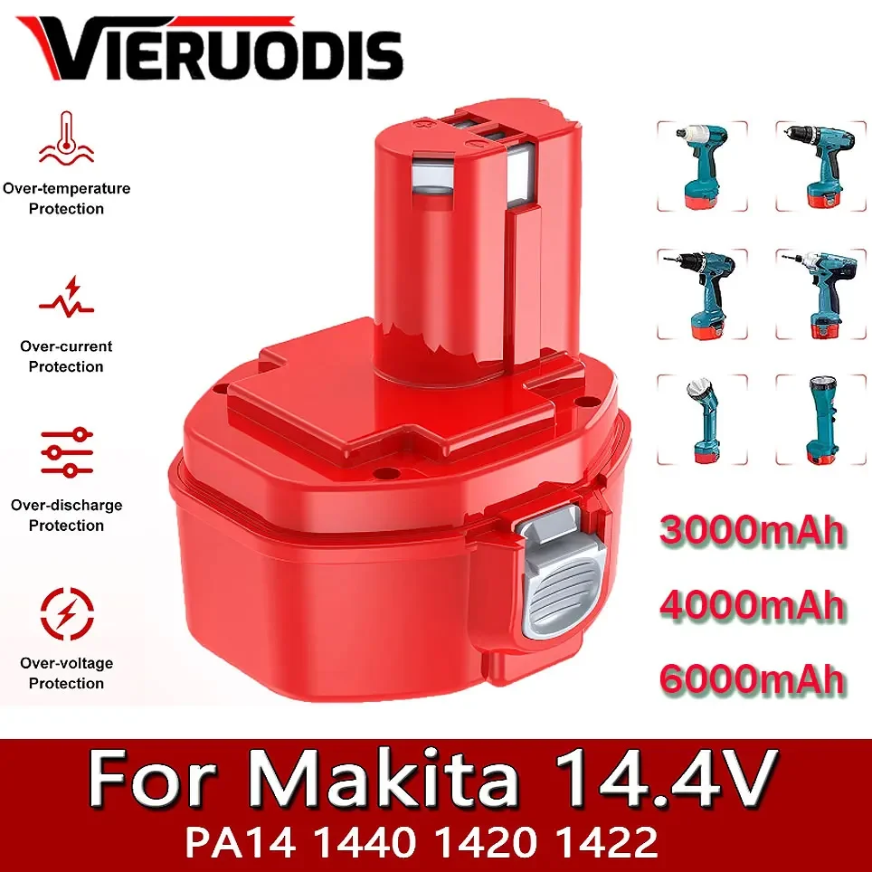 Аккумулятор для Makita 14 4 V 4000mAh 3000mAh 6000mA Ni-MH Power Tools