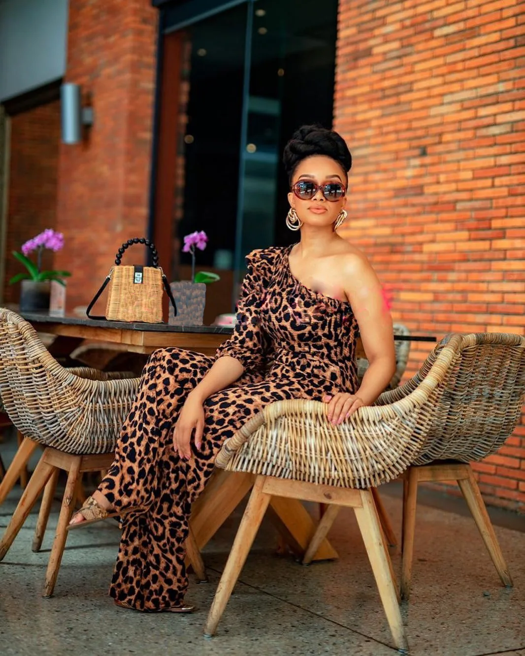Sexy One Shoulder Rompers Womens Jumpsuit Leopard Print High Waist Long Pants Jumpsuits Overalls New Arrival 2022 Dropshipping