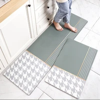kitchen doormats modern simple pvc mat waterproof and oil proof long strip carpet wear resistant and non slip hand washable rug