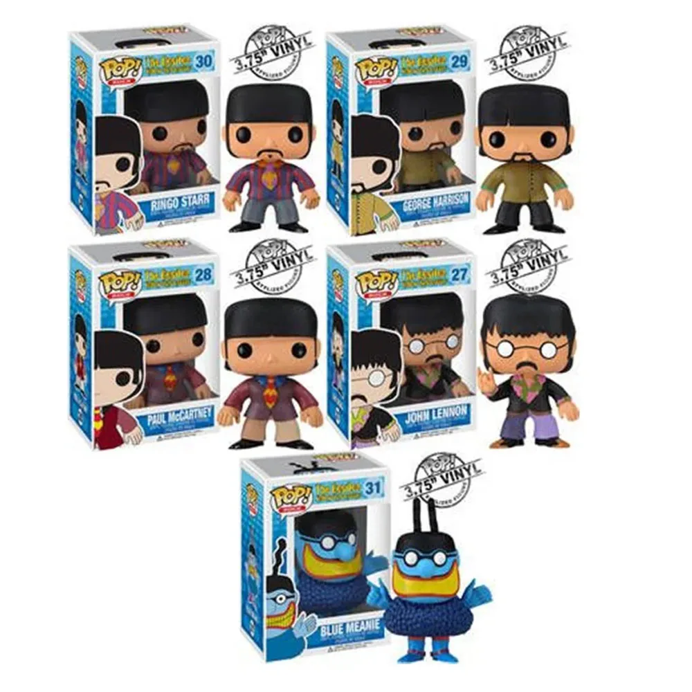 Funko Pop рок-группа Blue Meanie #31 Джон Леннон #27 Пол Маккартни #28 Ринго Старр виниловые