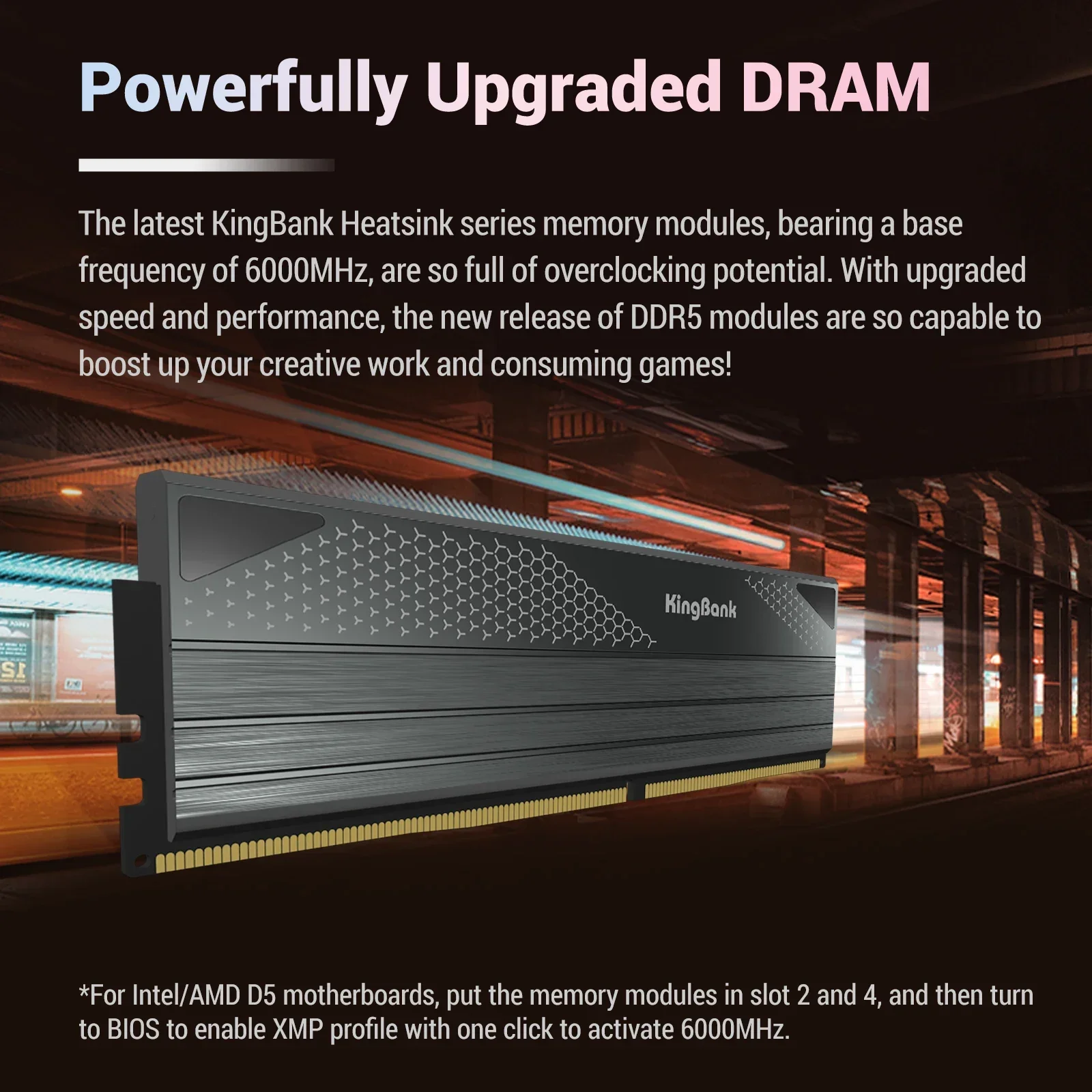 KingBank Горячая распродажа Память GB Ram ddr5 16 ГБ x2 32 6000 МГц Поддержка XMP 3 0 1 35 В ОЗУ для