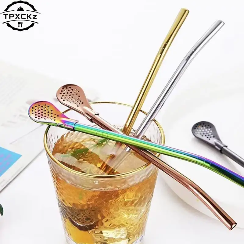 Красочные чайные соломинки из нержавеющей стали 304, ложка Yerba Mate, фильтр для чая, многоразовые инструменты для чая, аксессуары для бара (art.: 3920c21fdd14d) - 3920c21fdd14d