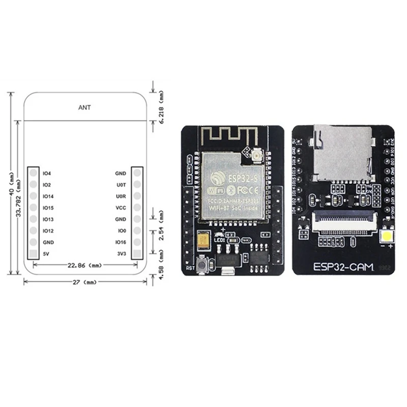 Плата разработки ESP32-CAM + Камера OV2640 Набор загрузчиков WIFI Bluetooth 520 Кбайт 4 М PSRAM