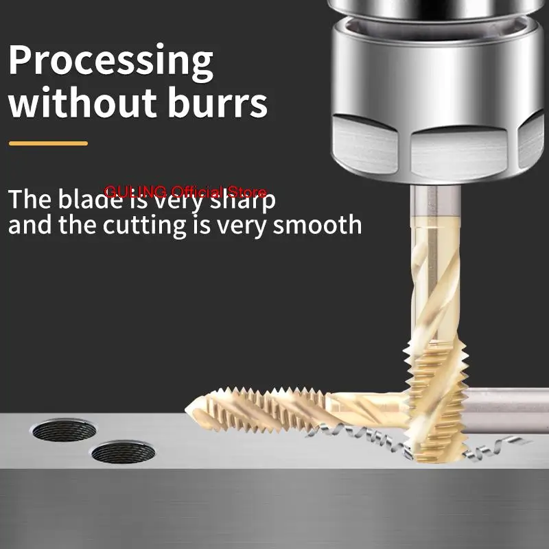 Спиральный рифленый кран HSSE TiAIN UNC 1-64 2-56 3-48 4-40 5-40 6-32 8-32 10-24 12-24 1/4 5/16 3/8 7/16 1/2 краны с