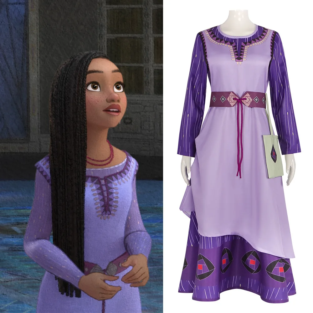 

Asha Princess Same Style Cos Dress Children's Dress Princess Dress Star Wishing Asha Cosplay Role Playing Dress