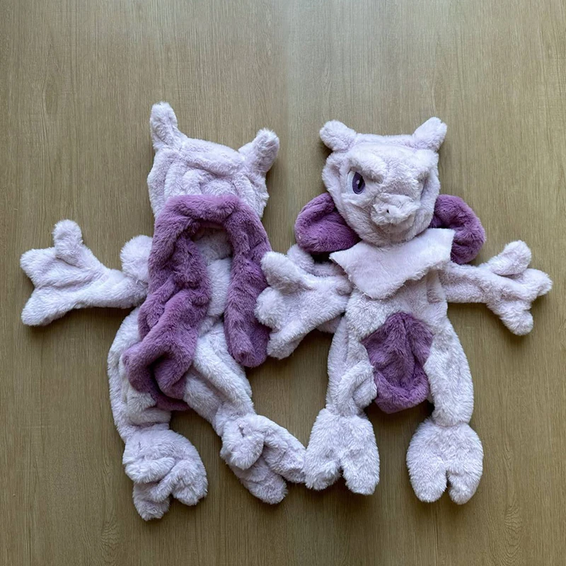 Фото Pokemon Mewtwo Mew плюшевые игрушки ракушка Pokémon аниме плюшевые незаполненные огромные 32-80 см Kawaii полуфабрикат кожаная кобура подарки для детей №5