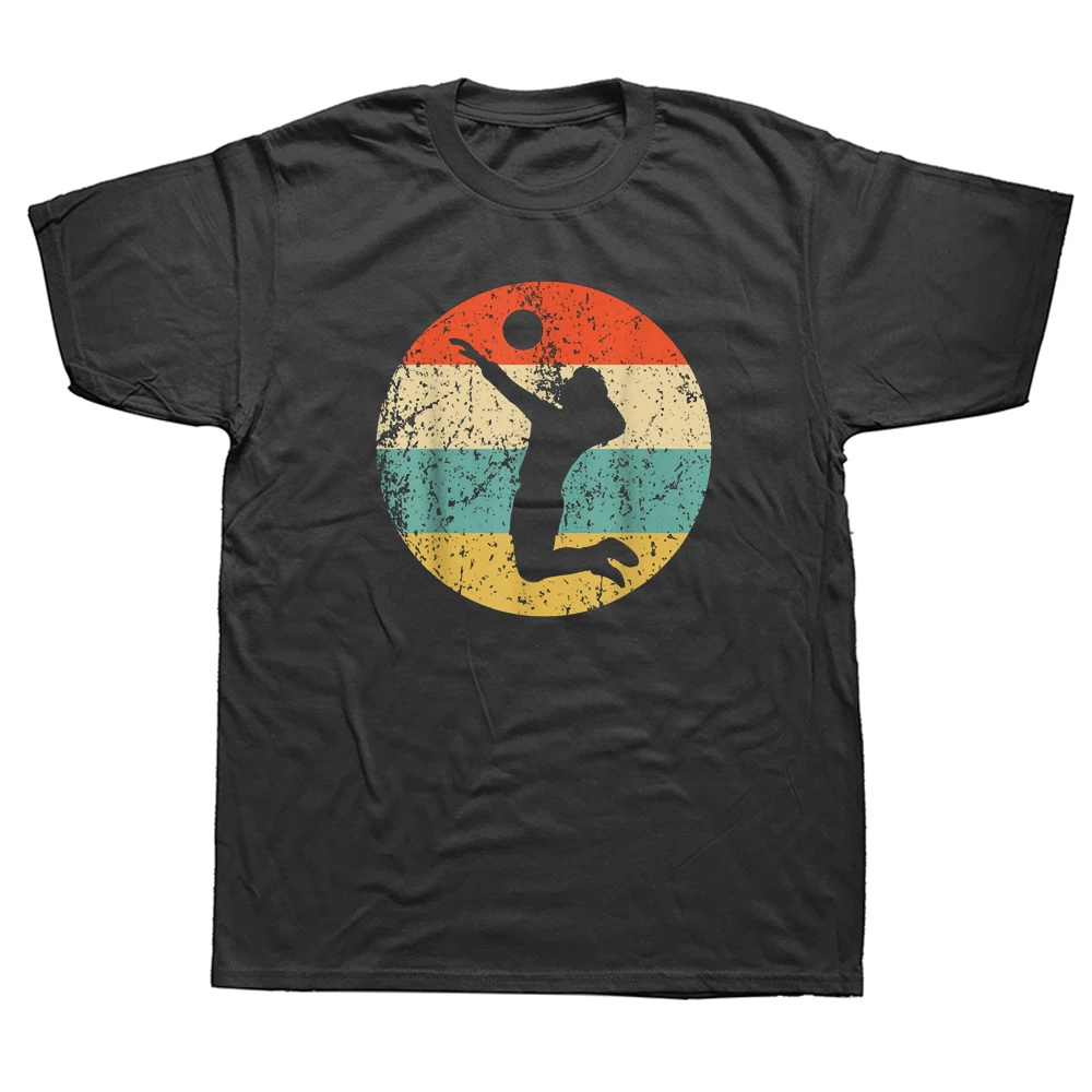 

Funny Vintage Retro Volleyball Player T Shirts Graphic Cotton Streetwear Short Sleeve Birthday Gifts Summer Style T-shirt Men