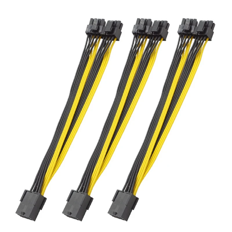 

GPU 8P Женский на двойной 6 + 2P Мужской видеокарты шнур питания PCI-E 8Pin блок питания сплиттер кабель адаптер кабель