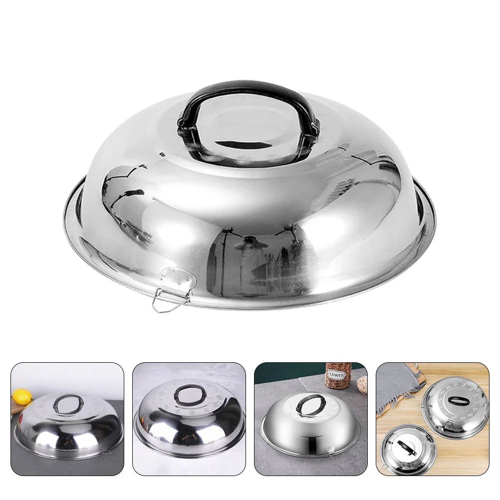 

Cover Lid Pot Dome Pan Steel Stainless Melting Roundcooking Basting Universal Lids Cookware Griddle Covers Cheese Replacement