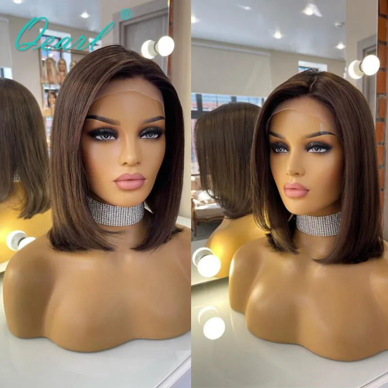 13x4 Hd Lace Front Wig Virgin Chocolate Baby Hair Glueless Qearl