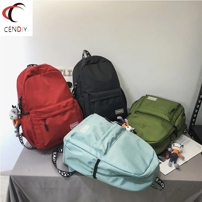 

Хип-хоп мужские рюкзаки женские 2022 на молнии винтажные рюкзаки хараджуку черные с буквенным принтом школьные сумки Kawaii японская сумка