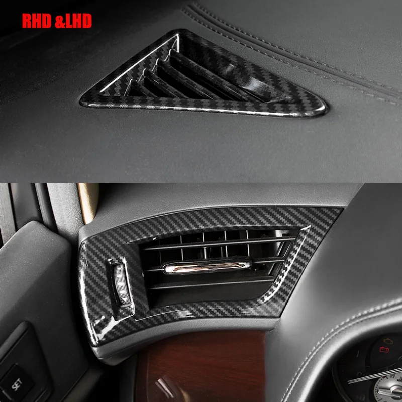 

RHD LHD для Toyota Alphard Vellfire 2016-2022 АБС карбоновое волокно приборная панель боковое кондиционирование воздуха Выходная крышка Верхняя Крышка вентиляционного отверстия переменного тока