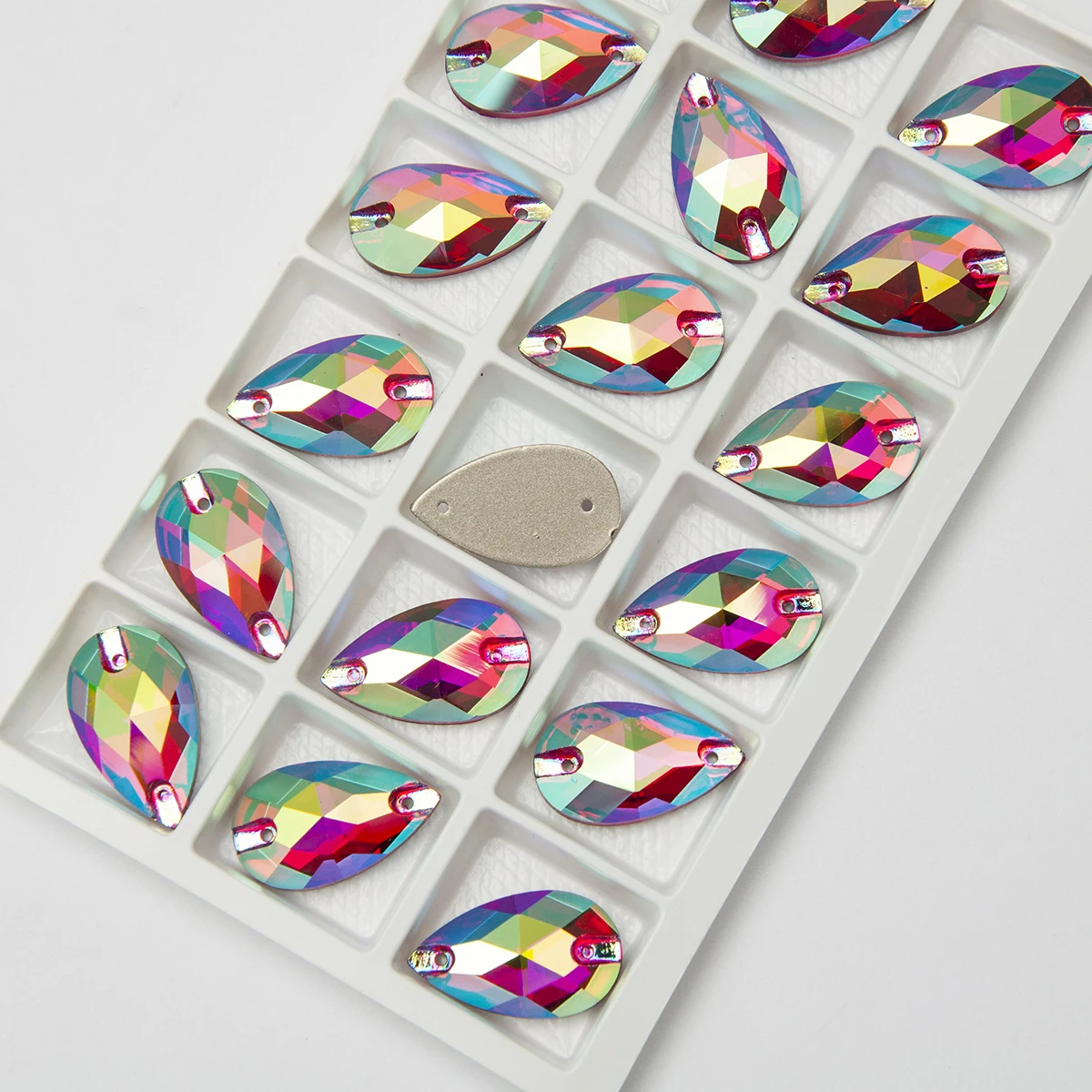 YANRUO 3230 капли фуксия AB стеклянные стразы хрустальные бриллианты аппликация на