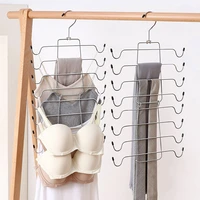 foldable multi layer hangers for clothes metal underwear hanger rack bra hanger multi functional hangers saving space