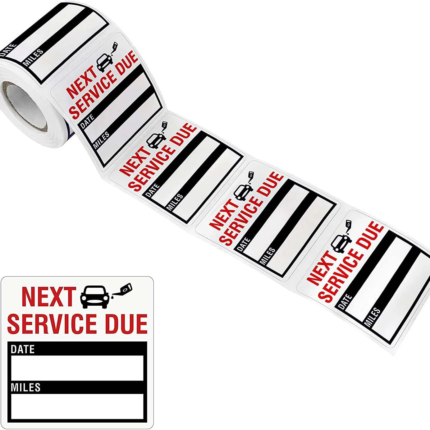 

150Pcs/Roll Oil Change Maintenance Service Reminder Stickers Window Sticker Adhesive Labels Car Sticker "NEXT SERVICE DUE"