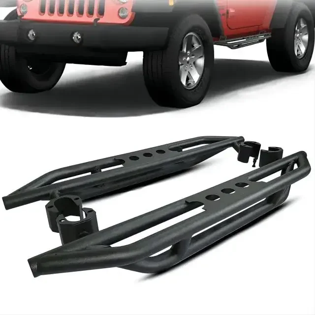 Черный армированный доспех для двери 2/4 боковой шаг Nerf Bar Rock Slider Rail подножки Jeep