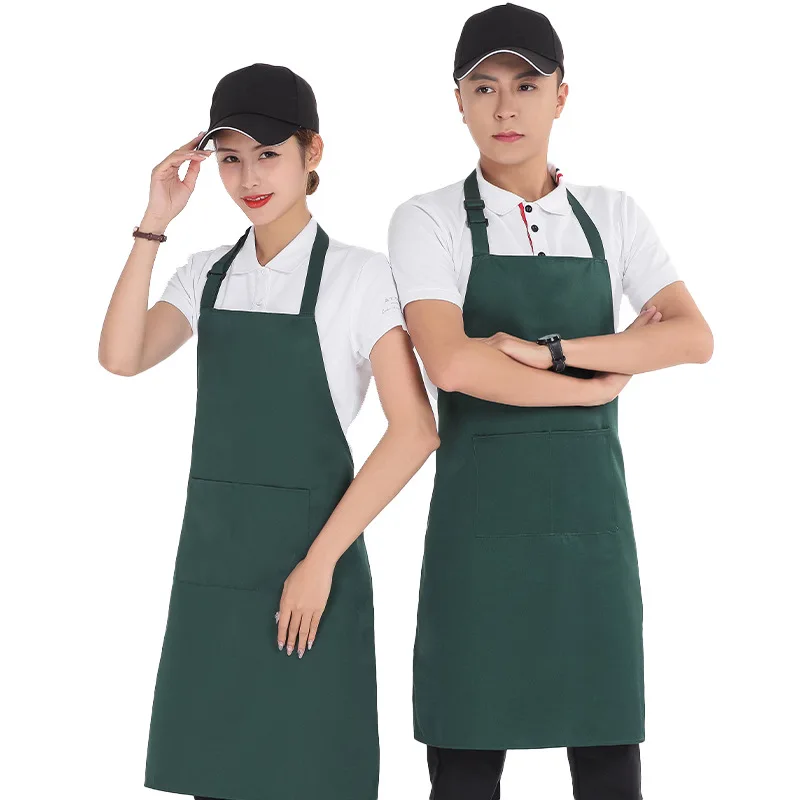 

Hot Sale Cooking Kitchen Apron For Woman Men Chef Waiter Cafe Shop BBQ Hairdresser Aprons Bibs Kitchen Accessory