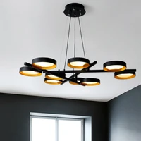 nordic luxury ceiling chandeliers round metal creative indoor pendant lights hotel home dining living room decor hanging lamps