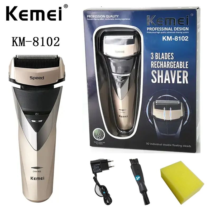 

Kemei Men's Professional Rechargeable Electric Shaver High Quality Multi-Function 3W Power Razor Men's Special KM-8102