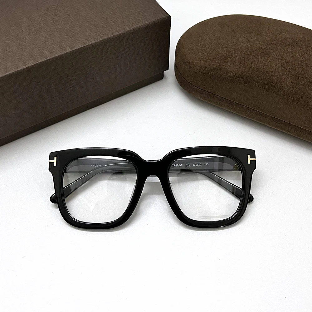 

Vintage Tom For Man Optical Eyeglasses Frames Forde Fashion Square Acetate Women Reading Myopia Prescription Glasses TF690
