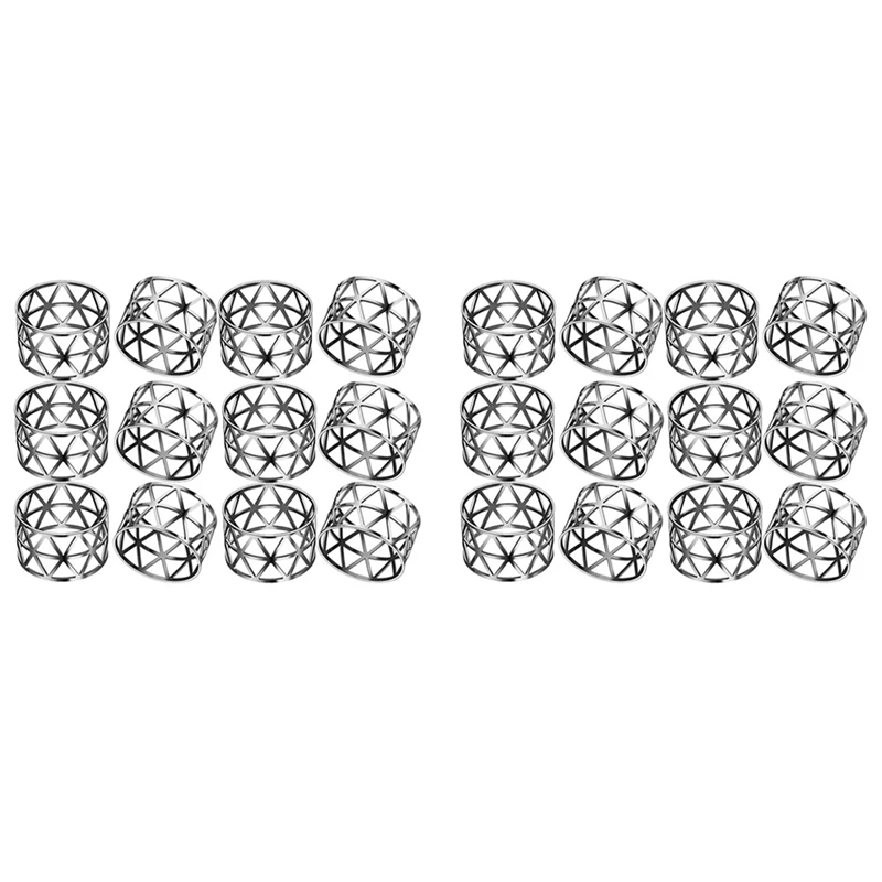 

24Pcs Napkin Rings Holders Napkin Ring Serviette Buckle Holder Metal Napkin Holder Adornment For Party Dinner Table