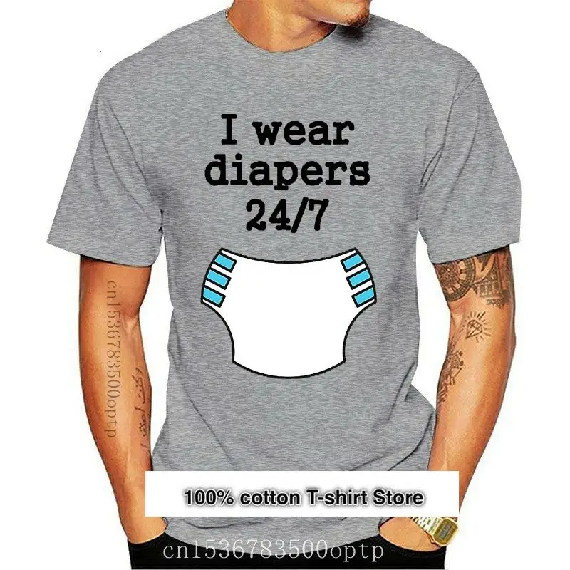 

I wear-pañales para ropa de camiseta, 24, 7, abdl, ab, dl, para adultos, 24/7