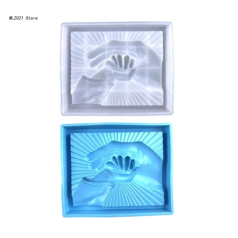 

Silicone Resin Molds DIY Resin Ornaments Mould Crafts Moulds Hand in Hand Shaped