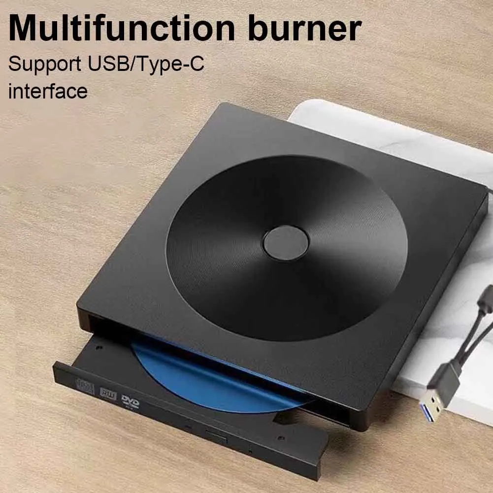

Drive Free Fast Transmission Type C DVD Burner Writer External USB3.0 CD BD Disc Playback Computer PC Plug And Play Home Office
