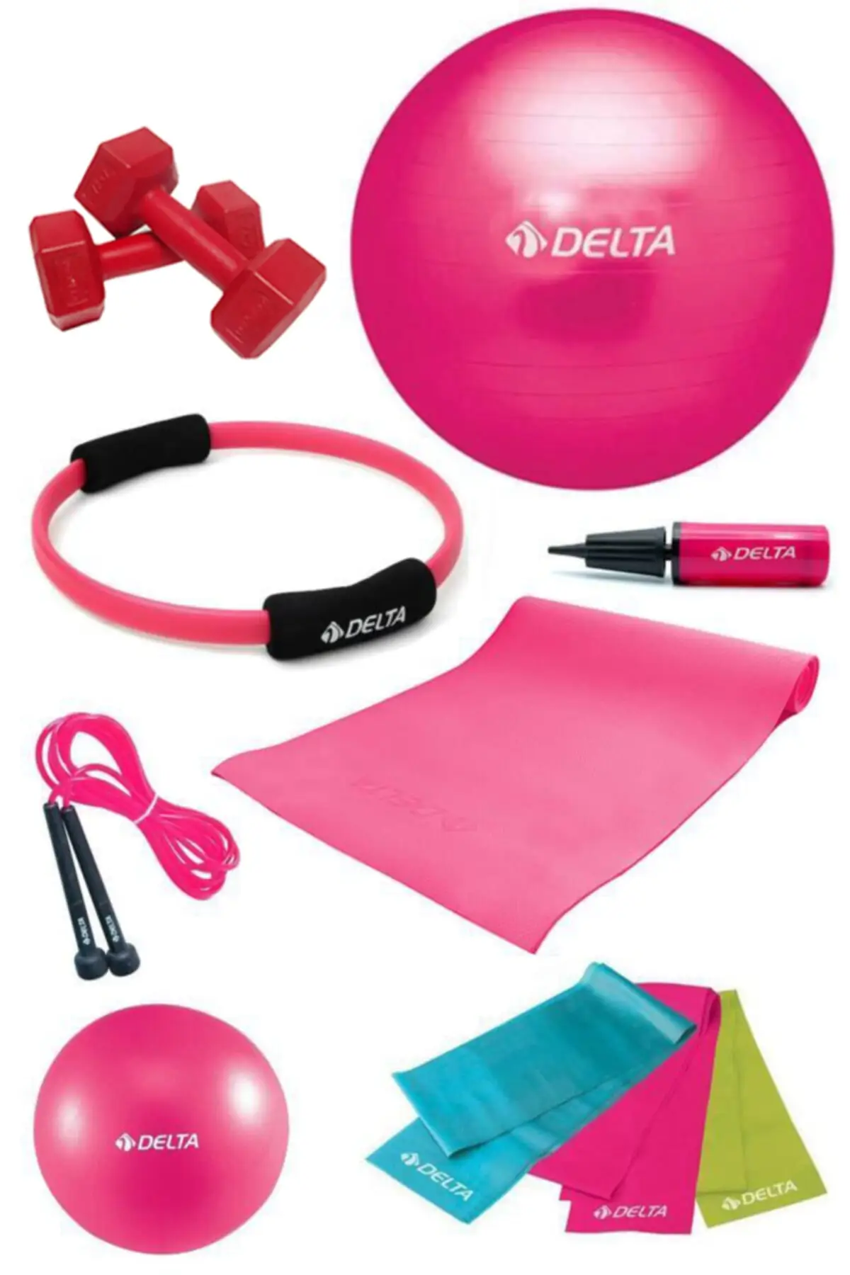 

4 MM Cushioned PFS Fuchsia Full Pilates Set (55 cm - 20 cm)