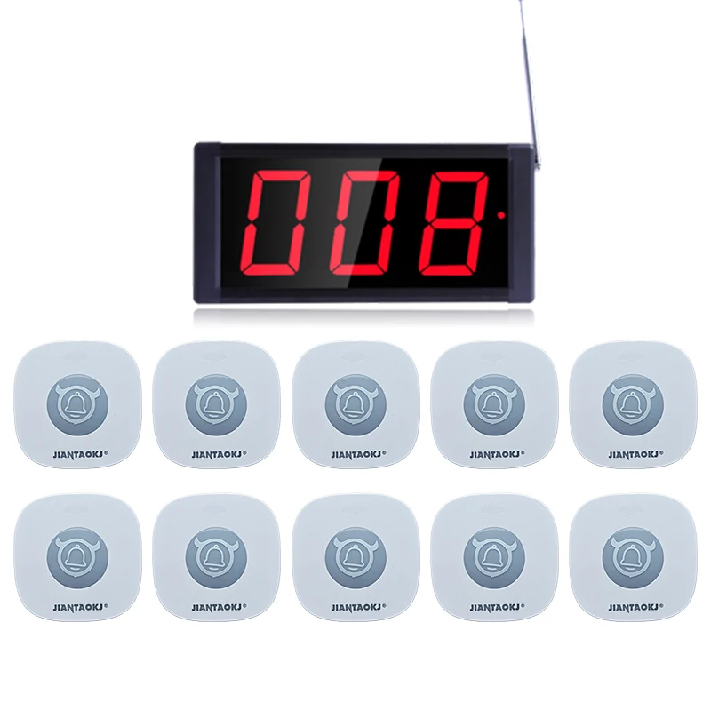 JT-203-F6 One Plus Vibrators Coaster Receiver Wireless Restaurant Calling System For Food Truck Hookah Pager Coffee Equipment