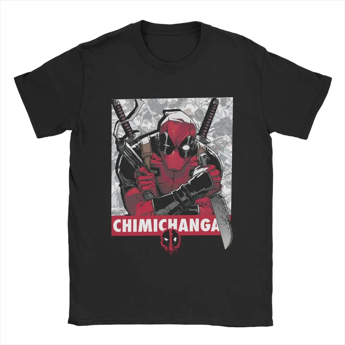 

Disney The Chimichanga Marvel Deadpool T Shirts Men's Pure Cotton Funny T-Shirt Round Neck Tees Short Sleeve Tops Printing