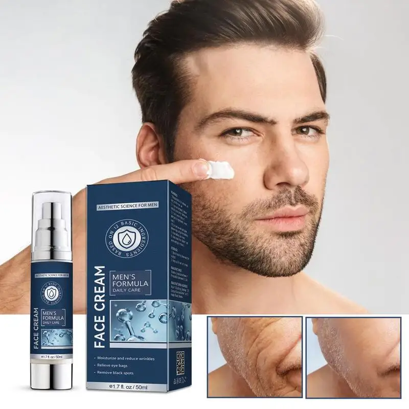

1.76oz Mens Face Cream Face Lotion Natural Hydrating For Eye Bag Mens Moisturizer Eye Bag Remover For Dark Circles Puffiness